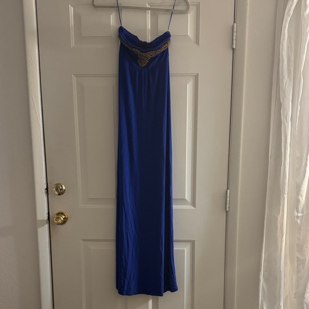 Elegant Blue Maxi Dress